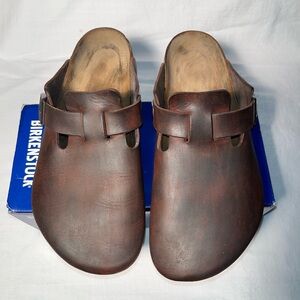 Birkenstock Men's Dark Brown Leather Slip-Ons
Size 44 = size_ 11/11.5 US